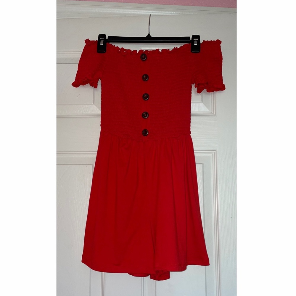NWT Red Button Romper